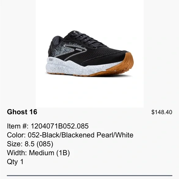 Brooks Ghost 16 women’s running 
Shoe 
Size 8 1/2 
Medium Width
Comfortable
GUC - Picture 8 of 8